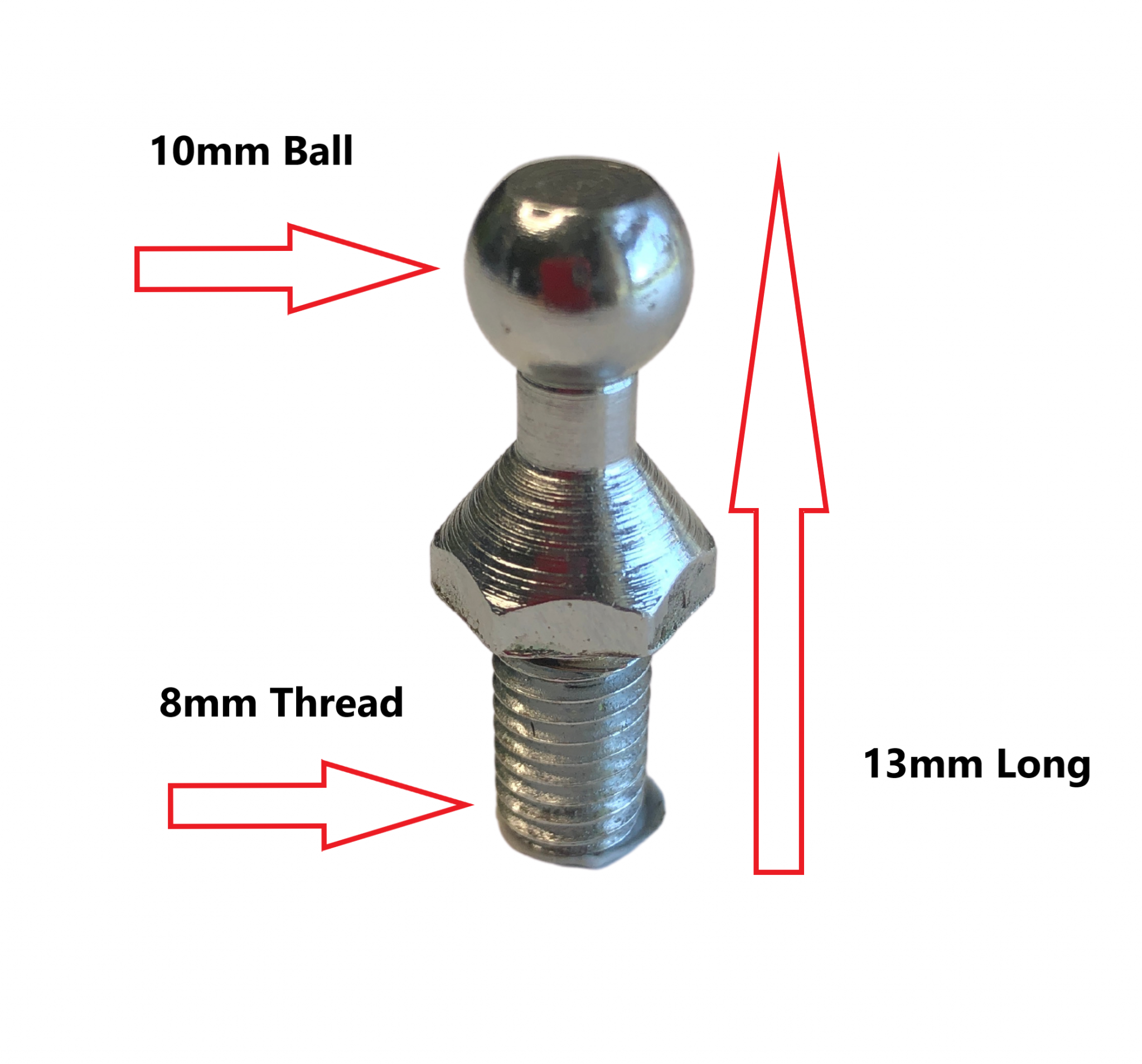 Shop for 316 Grade Stainless Steel Ball Stud 10mm, M8X125 Thread Online
